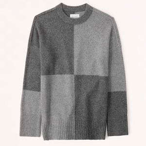 Abercrombie Oversized Fluffy Pattern Crew Sweater